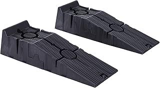 DURHAND 2 Pieces Car Ramps Heavy Duty 5 Ton Motorhome Levelling Ramps, Plastic Garage Workshop Car Lift, Portable Automotive Vehicle Campervan Car Ramp, Black