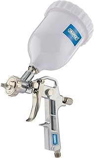 Draper Gravity Feed Air Spray Gun | 500ml Spray Paint Gun Air Compressor | Adjustable Air Flow | 92971, Silver