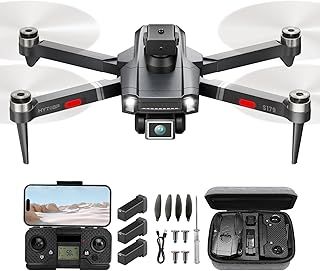 S179 Drone with Camera 1080P Professional for Adults Beginners, Drone RC Quadcopter with Brushless Motor, 5G WiFi Transmission, Optical Flow, Follow Me, 3 Batteries