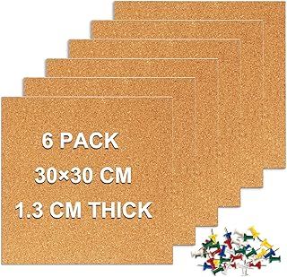DOLLAR BOSS Felt Pin Board Cork Board 4 PCS, 30×30cm Self-Adhesive Cork Boards for Walls 1.3cm Thick Felt Board Tiles, Notice Board Bulletin Board Memo Board with Pins for Home Bedrooms Photos Black