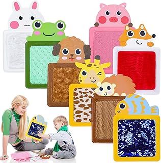 8pcs Sensory Mat Toy Kit, Newborn Toys Set Baby Sensory Toys for Babies 3 6 9 12 18 Months, Mini Sensory Floor Tiles for Autism ADHD, Presents Gifts for Newborn
