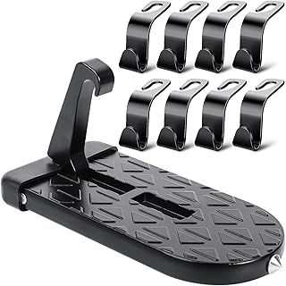 Car Door Step Up Car Doorstep Folding Ladder U Shaped Pedal With Safety Hammer Function Car Accessories Easy Access To Rooftop For Car For Suv Rv Off-road Vehicle with 8 Car Rear Seat Hook