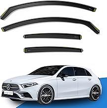 EdgeVisors Wind Deflectors | Fits: Mercedes A-Class W177 AMG (2018-onwards) 5 Door Hatchback 4pc Set | In-Channel Rain Guards for Wind, Rain & Sun Protection, Easy Installation - Tinted