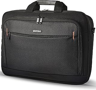CB CITY BAG 17 Inch Laptop Bag Computer Bag for Men & Women, Black Laptop Case Sleeve with Shoulder Strap - Document Handbag Briefcase for Work, Office, Travel, or Business