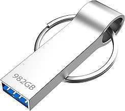 Deeiqeyp USB Flash Drive 982GB, Large Capacity USB Stick, Silky Metal Memory Stick with Key Chain, High Speed USB 3.0 Flash Drive, Jump Drive for PCs, Computers, Speakers, Laptops