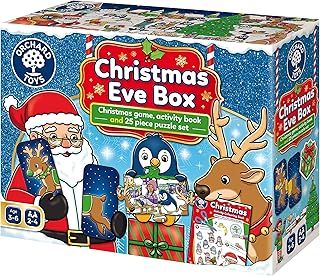Orchard Toys Christmas Eve Box, Christmas Game, Christmas Jigsaw and Activity Colouring Book in one box, Ideal Christmas Advent Gift for kids age 3-6