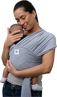 ELDOMA Baby Wrap Carrier - Lightweight, Breathable Baby Sling, Baby Carrier Wrap, Hands Free Baby Carrier Sling, Baby Carriers for Newborn, Infant,Baby Wraps Carrier (Classic Grey)