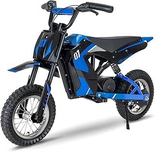 EVERCROSS EV12M Kids Ride On Motorcycle, Electric Motorcycle with 300W Motor, 3 Speed Modos, 11 Miles Long-Range, 12'' Pneumatic Tire, Motor Cross for 110cm+ Height