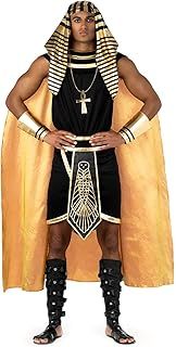Morph Men's Pharaoh Costume - Egyptian Halloween Costume for Men - Classic Pharaoh Outfit for Dress Up and Parties