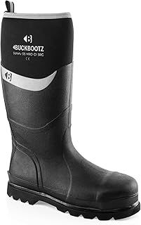 Buckbootz Bbz6000bk Black Safety Wellington Boots