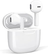MELARQT Wireless Earbuds, Wireless Headphones Bluetooth 5.0 Headphones 3D HiFi Stereo Headphones Noise Cancellation in-Ear Built-in Mic with Charging Case, IPX7 Waterproof for Work, Travel (White).