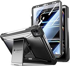 ZtotopCases Case for iPad Pro 13 Inch 7th Gen 2024 M4/Pro 12.9 Inch 6th/5th/4th Generation 2022/2021/2020, Full Body Protective Rugged Cover with Pencil Holder & Screen Protector for iPad Pro 13,Black