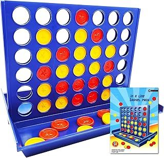 4 in a Line Game - Four in a Row Line Up 4 Gaming Fun Set - Big Size - Classic Fun Educational Family Games for Kids Children and Adults (Big)