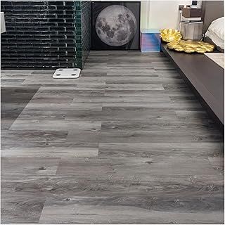 FLOREXP Vinyl Flooring | Self Adhesive Flooring Plank with Wood Effect | Peel and Stick Floor Tiles | Self Adhesive Flooring | 2.0mm 36pcs Waterproof for Bedroom Office Floor Plank(5.02m²,Grey)