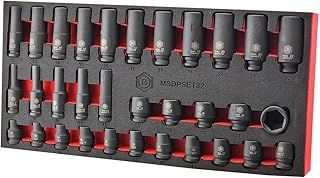 32pc Standard & Deep Impact Socket Set (6-Point) 7-22mm - 3/8" Drive