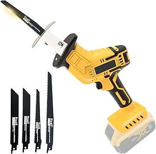 Reciprocating Saw, Compatible with Makita 18V Battery, w/ 2 x 5.5Ah Battery, 4X Saw Blades,0-3000RPM Variable Speed Reciprocating Saw, for Fast Cuts in Wood, Metal & Plastic