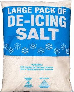 White De-icing Rock Salt/Grit for ice, snow, melting - 25kg Bag