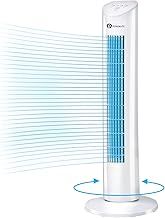 PureMate 31-inch Tower Fan with Oscillating & Aroma Function, 3 Adjustable Speeds, Ultra- Quiet Cooling and Powerful 60W Motor, Portable Bladeless Energy-Efficient Electric Fan for Home and Office
