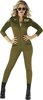 Morph Costumes Women's Aviator Army Bodysuit Fancy Dress Pilot Costume for Halloween and Parties