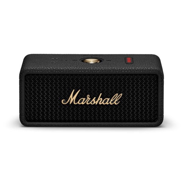 Marshall Emberton III Portable Bluetooth Speakers, Wireless, IP67 Rating Dust & Water Resistant, 32+ Hours Playtime, Quick Charge - Black & Brass