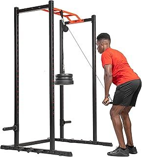 SUNNY HEALTH & FITNESS Power Cage Squat Rack Upgrade Accessories, Lift Bar, Plate Bar Support, Belt Squat, J-Hook, Adapter, U-Ring, Pull Up Bar,