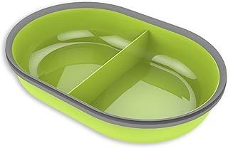 Sure Petcare SureFeed Split Pet Bowl with Integrated Seal, Compatible with Sure Petcare SureFeed Microchip Pet Feeder with Sealed Lid, Works for Wet and Dry Food, Keeps Food Fresh, Green