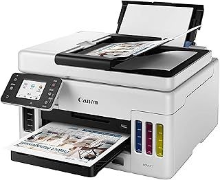 Canon MAXIFY GX6050 Printer for Home/Office Use - Colour Printers and Scanners All-in-One Wireless | MegaTank Inkjet Printer, Copier & Scanner | WiFi, Ethernet and USB Connectivity A4 Printer
