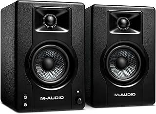 M-Audio BX3 3.5" Studio Monitors, HD PC Speakers for Recording and Multimedia with Music Production Software, 120W, Pair