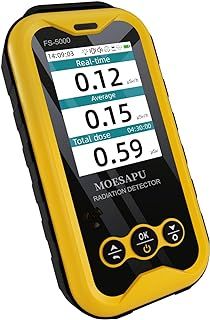 Geiger Counter Nuclear Radiation Detector with LCD Display Radiation Dosimeter, Portable Handheld Beta Gamma X-ray Rechargeable Radiation Monitor Meter, 5 Dosage Units Switched