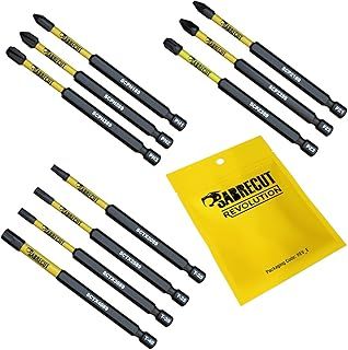 10 x SabreCut SCRK89 89mm PZ1 PZ2 PZ3 PH1 PH2 PH3 TX20 TX25 TX30 TX40 Magnetic Impact Screwdriver Driver Bits Set Pozi Pozidriv Phillips Torx