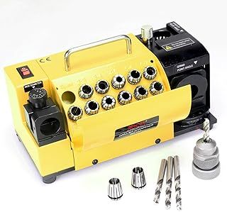 MRCM Drill Bits Sharpener, 3-15mm, 95°-135° Point Angle, 13 Collets, Portable, 1 Unit
