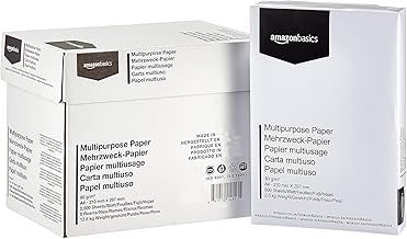 Amazon Basics Multi-Purpose Copy Printer Paper, A4 80 GSM, 2500 Count (Pack of 5), White
