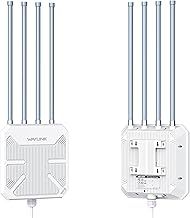 WAVLINK WiFi6 Outdoor Access Point 2.4G+5G AX3000, Dual Band Long Range Outdoor WiFi Mesh Extender with PoE/4x8dBi High-gain Antennas/IP67 Weatherproof Enclosure/Signal Booster Amplifier