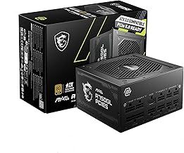 MSI MAG A750GL PCIE5 Power Supply Unit, 750W, 80 Plus Gold, Fully Modular, ATX 3.0, PCIe 5.0 GPU Support, 120mm FDB Fan, Full-Bridge LLC, Flat Black Cables - 7 Year Warranty