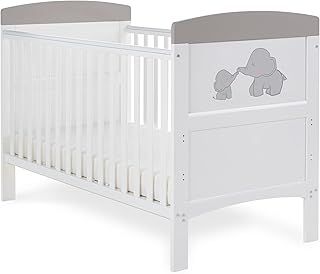 Obaby Grace Inspire Cot Bed - Me & Mini Me Elephants Grey