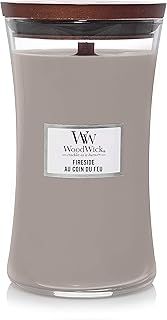 WoodWick Scented Candle with Crackling Wick, Fireside Large Hourglass Candle, Long Burning Candles: Up to 130 Hours, Perfect Christmas Gifts for Women
