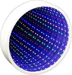 The Glowhouse Infinity Mirror Tunnel Lamp LED Lighting Sensory Party Décor Free Standing Battery Powered