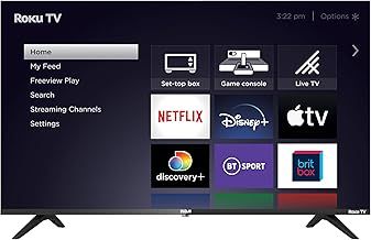 RCA Roku 43 Inch 4K Smart TV, 43" Ultra HD TV with AppleTV+ BBC Netflix Freeview Play, HDR Dolby Audio DVB-T2/T 3 x HDMI 2 x USB 2.0 Port UHD Television, Ideal Large Screen for Living Room