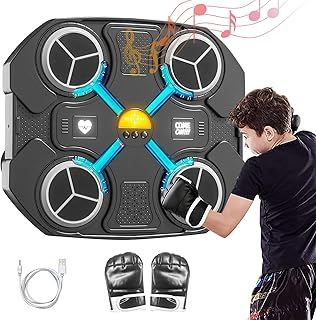 OneNine Music Boxing Machine with Boxing Gloves, Smart compatible with Bluetooth Boxing Machine Wall Mounted, Electronic Boxing Machine, Boxing Music Workout Machine for Home, Indoor and Gym