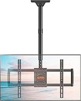ELIVED Ceiling TV Bracket Height Adjustable for Most 37-75 Inch LED, LCD, Flat/Curved TVs with Max VESA 600x400mm up to 50KG, Tilt Swivel Ceiling Wall Bracket, Long Full Motion TV Wall Mount EV3016