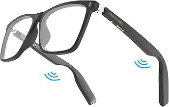 AIRMARS SG8 Smart Glasses for Men and Women, Bluetooth Sunglasses Built-in Speaker and Microphone, Blue Light Filtering, UV Protection, Bluetooth 5.4 Support Voice Assistant/Android/Mac/PC