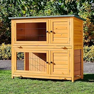 FeelGoodUK Rabbit Hutch and Cover with Rain Cover