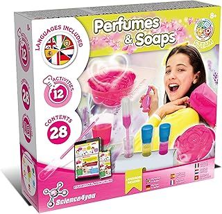 Science4you Perfumes & Soaps for Kids - Perfume and Soap Making, Educational Science Kit with 12 Science Experiments for Kids, Craft Sets for Children, Beauty Kits Gift for Girls & Boys age 6 7 8 9 10