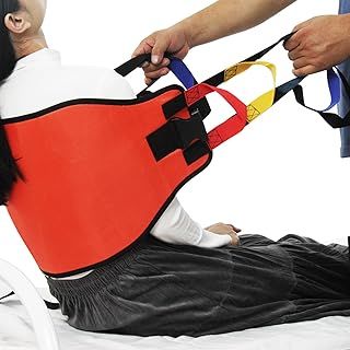 Transfer Sling for Nursing Patients, 61 Inches Patient Lift for Seniors, Elderly Safety Lifting Aids，Transfer Belt for Patient Care，Transfer Boards for Bedridden Patient (Orange)