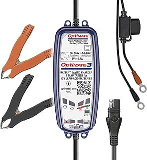 OptiMate 3 12V Motorcycle Automatic Battery Charger Optimiser