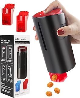 Shinmax Snack Dispenser, Portable for Clean Hands, Easy to Use Candy Dispenser for Sweets, Chewing Gum, Peanuts, Large Capacity, 2 Snack Ports, Novelty Gifts