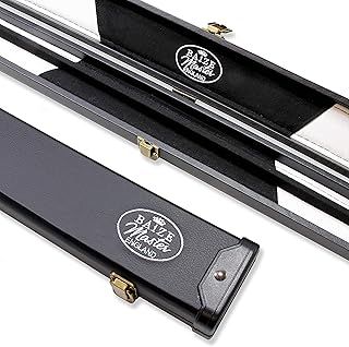 DELUXE ¾ Snooker Cue Case With Black and White Interior and Tough Plastic Ends – Pool Cue Case for ¾ Joint Cues – Max Shaft Length 114cm