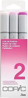 Copic Sketch Coloured Marker Pen - Set of 3 Color Fusion 2, For Art & Crafts, Colouring, Graphics, Highlighter, Design, Anime, Professional & Beginners, Art Supplies & Colouring Books