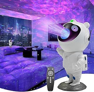 Astronaut Galaxy Light Projector, Remote Control, USB Powered 360° Adjustable Spaceman Arms and Head for Room Decoration, Best Gifts for Children and Adults