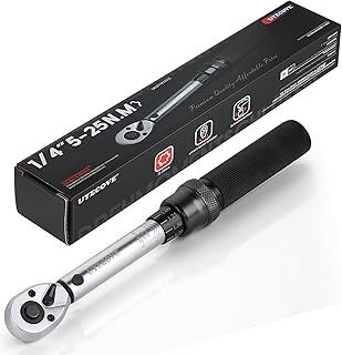 1/4" Torque Wrench 5-25Nm, Dual-Direction Bike Torque Wrench, ±3% Accuracy